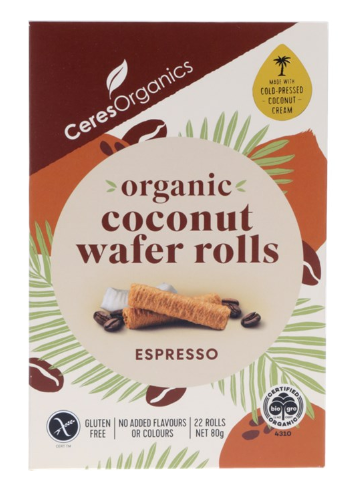 Organic Coconut Wafer Rolls- Espresso