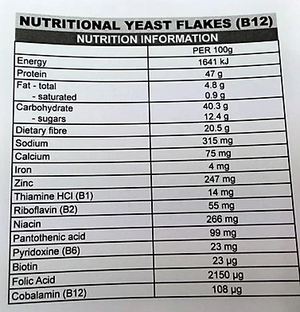 Nutritional Yeast Flakes (B12), Inactive